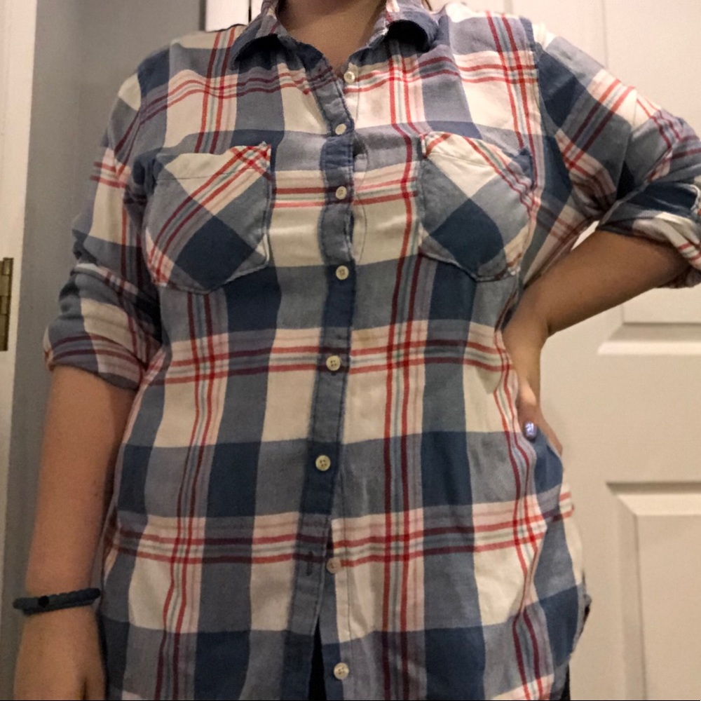 Red/White/Blue Button-up shirt